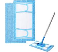 Reusable Mop Pads for Flash Speedmop Heavy Duty Microfiber Wet Dry Cleaning Mop Pad Machine Washable Up to 100x (2 Pack)