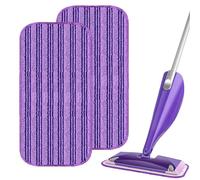 Reusable Mop Pads Refills for Flash Powermop, 2 PCS Microfiber Mop Replacement Pads for Swiffer Wet Jet, Dry Wet Pads Refills for Swiffer Mop, Washable Spray Mop Heads for Floor Cleaning