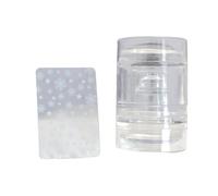 Reusable Nail Art Stamper Set Quick Switching Silicone Stamps and Easy Manicure Creative Design Portable Nail Stamping Set for Scraper