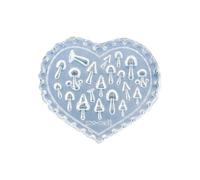 Reusable Nail Art Stencils Silicone Mould with Nature-Inspired Mushroom Maple Leaves Heart Patterns Travel Nail Art Creation Tool