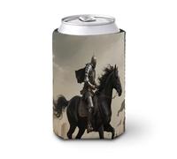 Reusable Neoprene Brave Warrior And Horse Iced Coffee Sleeve Insulated Cup Holder for 16-20oz Drinks Stretchable Beverage Insulator for Hot & Cold Cups Sweat-Proof & Washable Cup Cover