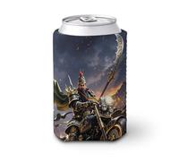 Reusable Neoprene Guan Yu Rides A Motorcycle Iced Coffee Sleeve Insulated Cup Holder for 16-20oz Drinks Stretchable Beverage Insulator for Hot & Cold Cups Sweat-Proof & Washable Cup Cover