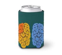 Reusable Neoprene Left And Right Brain Advantage Iced Coffee Sleeve Insulated Cup Holder for 16-20oz Tumblers Soft Protective Thermal Sleeve for Hot Cold Drinks Washable Cup Protector for Travel Offic