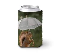Reusable Neoprene Squirrel Hold A Umbrellas Iced Coffee Sleeve Insulated Cup Holder for 16-20oz Tumblers Soft Protective Thermal Sleeve for Hot Cold Drinks Washable Cup Protector for Travel Office Com