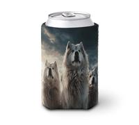 Reusable Neoprene Wolf Tribe Iced Coffee Sleeve Insulated Cup Holder for 16-20oz Tumblers Soft Protective Thermal Sleeve for Hot Cold Drinks Washable Cup Protector for Travel Office Commute