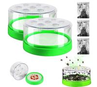 Reusable Non-electric Fly Trap Funnel One-Way Entry Fly Catcher Easy to Clean Transparent Fly Trap Container for Home Kitchen Garden Restaurant Livestock Farm (2PCS)