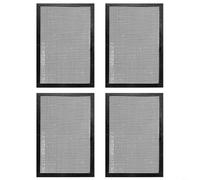Reusable Nonstick Grill Mats, For Gas Charcoal Electric Grills And Air Fryers, With PTFE Coating, For Easy Cleaning And Healthy Barbecue Cooking(Black40*33cmEdged)