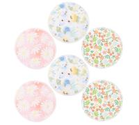 Reusable Nursing Pads Breast Pads Bamboo Fiber 6 Pcs Washable | Breathable, Comfortable Maternity Use, Delicate Appearance Design, Practical Milk Absorbency Random Style