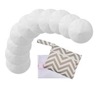 Reusable Nursing Pads with Washing Bags - Anti-Slip 10-Pack Viscose from Bamboo Breastfeeding Pads, Washable Organic Maternity Nipple Pads (L 4.72")