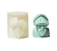 Reusable Old Man Head Silicone Sturdy Silicone Mold for Crafting Old Man Portrait Scented Artistic Craft Display