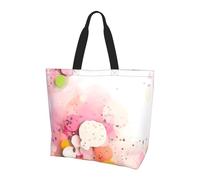 Reusable One Shoulder Shopping Bag, Color fragment paper Women One Shoulder Casual Tote Bag, Multipurpose Large Shopping Bag
