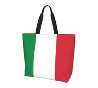 Reusable One Shoulder Shopping Bag, Italian flag Women One Shoulder Casual Tote Bag, Multipurpose Large Shopping Bag