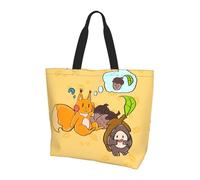 Reusable One Shoulder Shopping Bag, Sunflower Seed Squirrel Women One Shoulder Casual Tote Bag, Multipurpose Large Shopping Bag