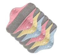 Reusable Pads for Menstruation, Pack of 6, Leak-proof & Breathable Washable Sanitary Pads, Washable Monthly Hygiene, for Older Women for Urinary and in the Puerperium at Home and