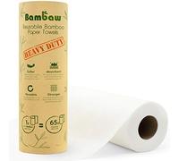 Reusable Paper Towel | Bamboo Eco Kitchen Roll | Multipurpose Eco Cleaning | Strong, Thick and Absorbent | Eco Cloth | Eco Friendly Gifts | Soft on Skin | Quick Dry | 20 Eco Wipes | Bambaw