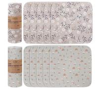 Reusable Paper Towels Washable Cotton: 50Packs Paperless Towels Flannel Cloth Roll 11.8x11.8In Absorbent Soft Washable Paper Alternative for Kitchen Zero Waste