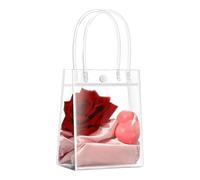 Reusable Party Favor Bags - Clear Portable Packaging Bag, Birthday Gift Pouch, Transparent Multi Purpose Goodie Bag Set, Wedding Birthday Holiday Retail Business Candy Cookie Food Bouquet Craft