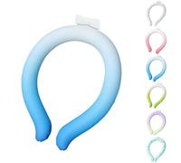 Reusable PCM Ice Neck Cooler, 24°C/75.2°F Ice Cooling Neck Wrap Tube Ring, Wrap Around to Keep Cool, Outdoor Heatstroke Prevention (Blue, M)