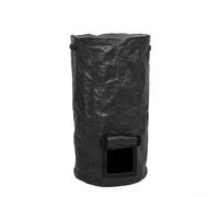Reusable PE Garden Waste Bag for Composting - 35x60cm or 45x80cm Organic Compost Bin with Lid, Lightweight & Tear-Resistant Outdoor Yard W(Black 35 * 60CM)