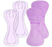 Reusable Perineal Cooling Pad for Postpartum,Gel Pregnant Ice Pack for Postpartum Soothing Relief, Hot Cold Packs for Women After Pregnancy(2 Pcs+3 Washable Sleeves/10X2.4in) (Purple)