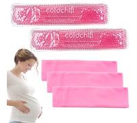 Reusable Perineal Ice Packs for Postpartum & Hemorrhoid Pain Relief, hot & Cold Pack for Women After Pregnancy, 2 Ice Pack and 3 Cover. (red)