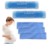 Reusable Perineal Ice Packs for Postpartum & Hemorrhoid Pain Relief, Hot & Cold Pack for Women After Pregnancy, 2 Ice Pack and 3 Cover (Blue)