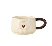 Reusable Personalised Cups Coffee Cups Mugs Drinking Cups Capacity for Coffee and Tea for Kitchens Restaurants Cafes Suitable for Hot Beverages Gift Ceramics 350ml red Smiley face