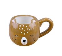 Reusable Personalised Cups Coffee Cups Mugs Drinking Cups Capacity for Coffee and Tea for Kitchens Restaurants Cafes Suitable for Hot Beverages Gift Ceramics 480ml Brown Bear