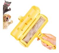 Reusable Pet Hair Remover Roller,Washable Dog Cat Hair Removal Brush for Dogs and Cats,Lint Remover Easy to Clean Pet Fur from Carpet,Sofa,Bedding,Furniture and Rugs,Yellow
