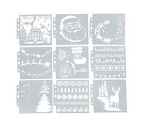 Reusable PET Mandala Stencil Templates Set of 9 Multi Purpose Flexible Durable DIY Painting Drawing Stencils for Artists Crafters and