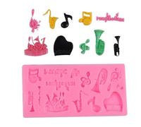 Reusable Piano and Musical Note Silicone Baking Mold for Dessert Decorations