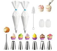 Reusable Piping Bags and Tips Set - 11PCS Pastry Bags for Cake Decorating, Cupcakes, Cookies | Durable Cotton Exterior, Easy to Clean, Eco-Friendly Baking Kit for Home Bakers & Chefs