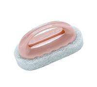 Reusable Plastic Handle Sponge Brush Wall Tile Glass Cleaning Sponge Scouring Pad Dish Wand Sponge Washing Scrubber For Kitchen Bathroom Tile, Shower Bathtub Scrubber, Pool Cleaning Pink