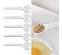 Reusable Plastic Measuring Spoons, 6 PCS, 5g, Transparent, Durable Kitchen Cooking Tools Home Catering