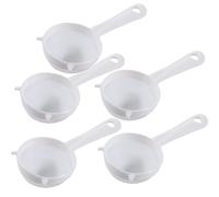 Reusable Plastic Mesh Sieve Flour Spoon, Mesh Tea Leaf Strainer Flour Sieve Colander Kitchen Accessories(5 Pcs)