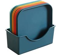 Reusable Plastic Plate, 8 x Table Waste Plates, Toxin Free, BPA Free, Lightweight and Unbreakable, for Travel, Camping or Daily Use (Square)