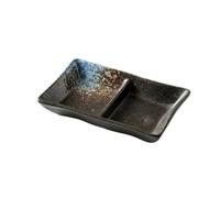 Reusable Plates Household Tableware, Snack Dishes, Kitchen Soy Sauce Dishes, Vinegar Dishes, Ceramic Divided Dishes Dinner Plate(A)