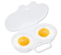 Reusable Poached Egg Maker Microwave Egg Cooker, Double Cups Egg Boiler Breakfast Cookware for Kitchen Gadgets (1 Pcs)