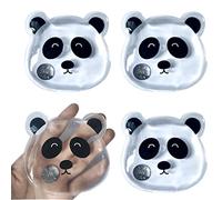 Reusable Pocket Hand Warmers, Click Activated Instant Heat Packs, Snap It Hot/Cold Gel Heating Pad for Pain Relief, Sore Muscles, Stiffness, Aches, Instant Hot Pad, Hot Compress (4 Pandas)