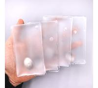 Reusable Pocket Hand Warmers, Click Activated Instant Heat Packs, Snap It Hot/Cold Gel Heating Pad for Pain Relief, Sore Muscles, Stiffness, Aches, Instant Hot Pad, Hot Compress (Small White 4PCS)