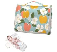 Reusable Portable Changing pad with Tissue Pocket Naughty Paradise Fruit Light Green Portable Baby Changing pad with Built-in Pillow cambiador de pa?ales para Bebes