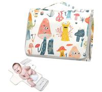 Reusable Portable Changing pad with Tissue Pocket Portable Changing pad for Baby for Girl & Boy- Cute Monster Plants Cartoon