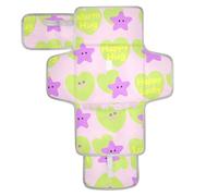 Reusable Portable Changing pad with Tissue Pocket Portable Changing pad for Baby for Newborns Girl & Boy Fluorescent Green Star-Shaped Hearts Purple Stars