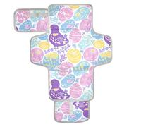 Reusable Portable Changing pad with Tissue Pocket Portable Changing pad for Baby with Built-in Pillow Fresh Color Cute Easter Egg