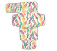 Reusable Portable Changing pad with Tissue Pocket Portable Diaper Changing pad with Built-in Pillow Modern Anstract Colorful Art