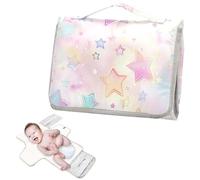 Reusable Portable Changing pad with Tissue Pocket Sweet Cute Stars Blush Color Portable Diaper Changing pad Lightweight & Foldable Changing cambiadores de pa?ales para Bebes