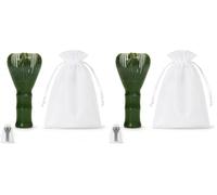 Reusable PP Resin Matcha Whisk, Japanese Tradition Matcha Accessories, Matcha Whisks, Suitable for The Tea Ceremony（Green） (Pack of 2)