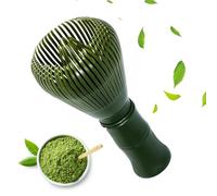 Reusable PP Resin Matcha Whisk, Matcha Whisks, Japanese Tradition Matcha Accessories, Suitable for The Tea Ceremony（Green） 01