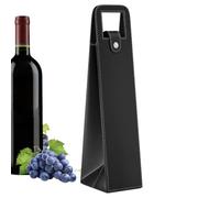 Reusable PU Leather Champagne Tote Wine Bottle Bags, Black, Se référer au descriptif, Refer to description