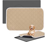 Reusable Puppy Pads, 2 Pack Washable Pee Pads for Dogs Cat Pee Pad, Silicone Waterproof Non Slip Pad, Absorbent Leakproof Training Mats for Pet Carrier, Potty, Crate, Playpen, Bed, Sofa